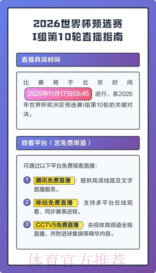 2026世界杯直播今日观看指南怎么看